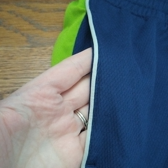 Adidas Basketball Shorts Youth Size 10/13 Blue and Lime Green - Picture 3 of 13